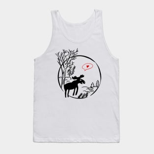 Scandinavia: Moose in forest Tank Top